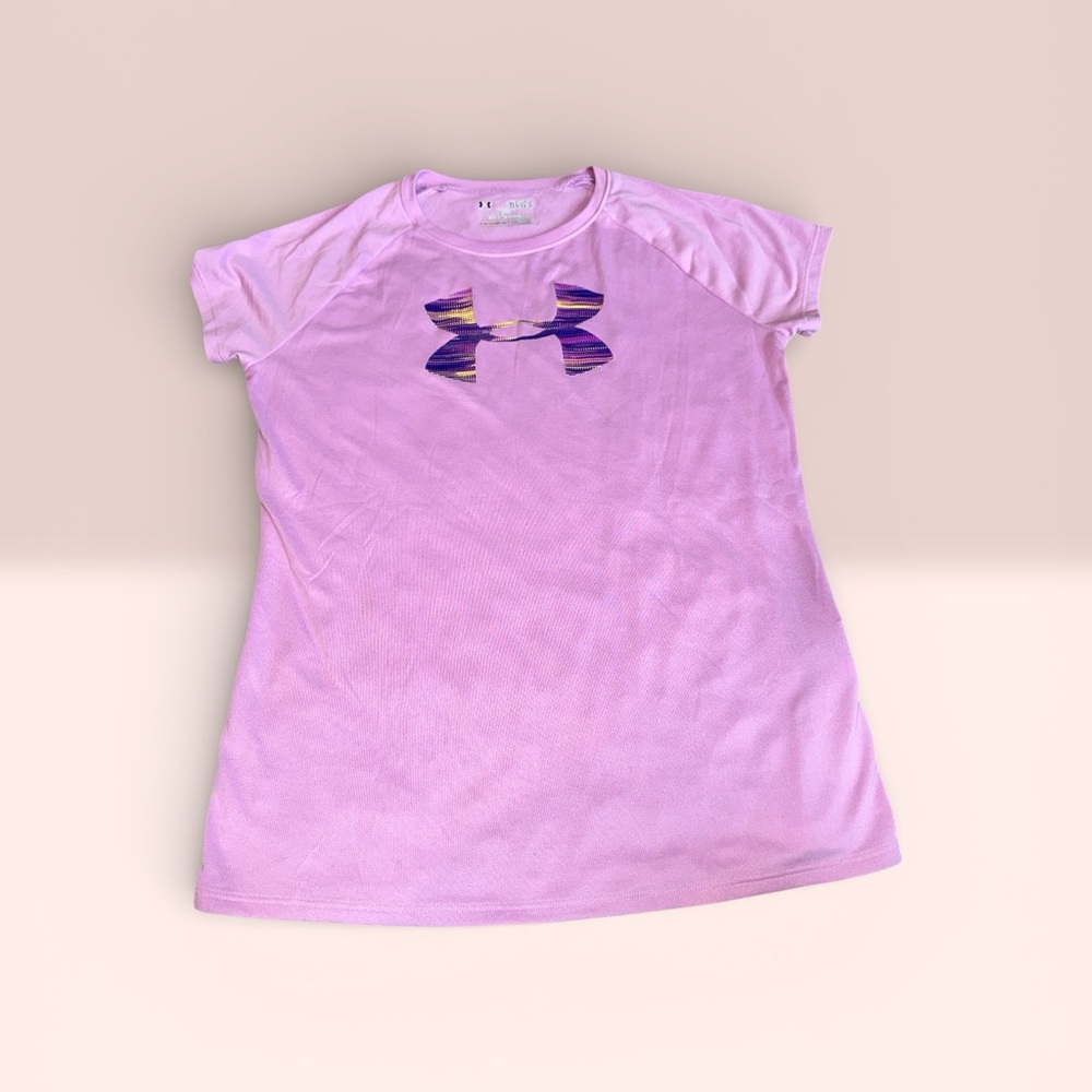 Under Armour Kids' Lavender Tee Girls (Large)